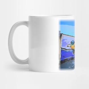 parrot, Mural, oil painting Mug